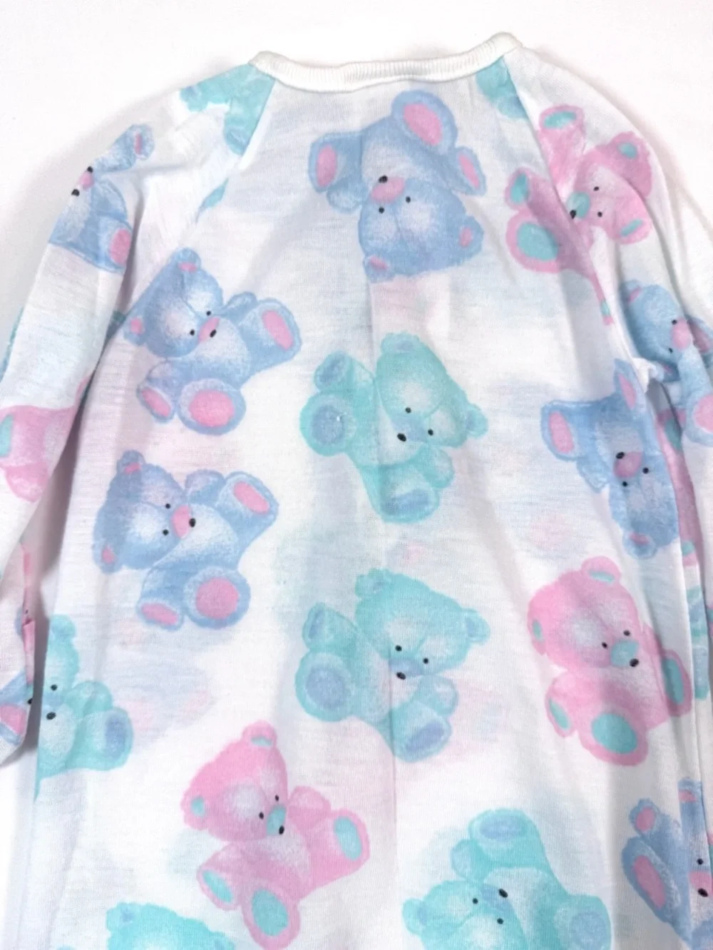 CARTER’S Vintage 1981 Baby Sleep Gown‎ Newborn Teddy Bear Print Cottagecore